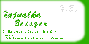 hajnalka beiszer business card